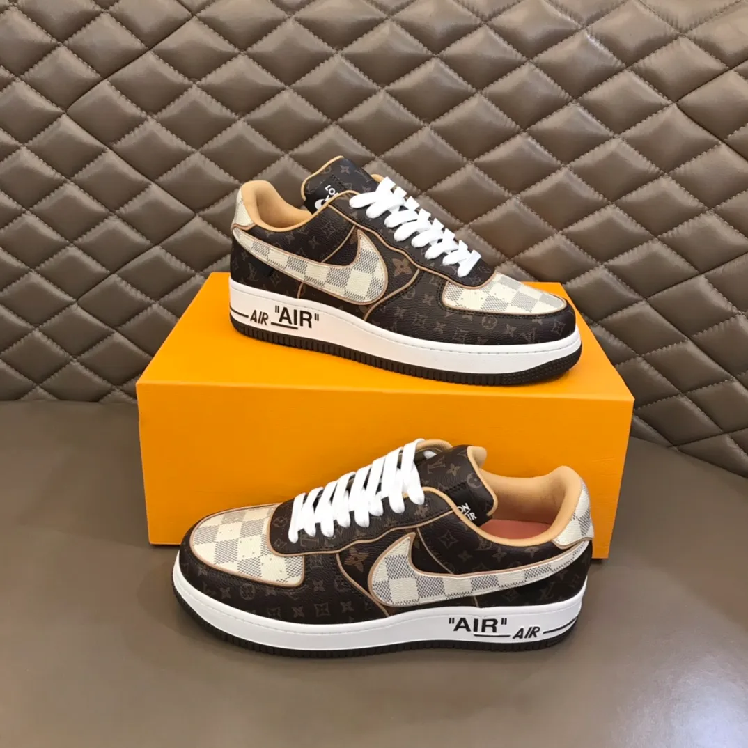 Men's shoes 💰p420 "*OUIS *UITTO*" x OFF-WHITE x Nike tripartite collaboration! Trendy and cool men's casual sports shoes with unrivaled color matching. The design idea basically continues the style of THE TEN. The Swoosh line and tongue label have a very familiar visual effect and are both fashionable and trendy! A must-have for fashionistas! The effect on your feet is absolutely stunning! Size: 38-45